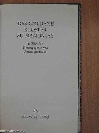 Das Goldene Kloster zu Mandalay