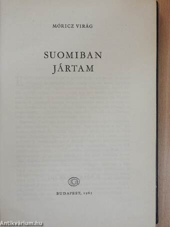 Suomiban jártam