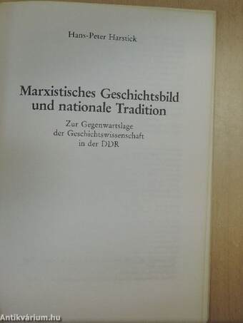 Marxistisches Geschichtsbild und nationale Tradition