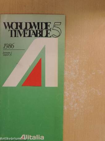 Worldwide Timetable January 1-March 29 1986