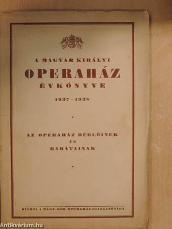 A Magyar Királyi Operaház évkönyve 1937-1938