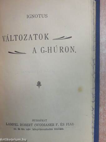 Olvasás közben/Változatok a G-húron