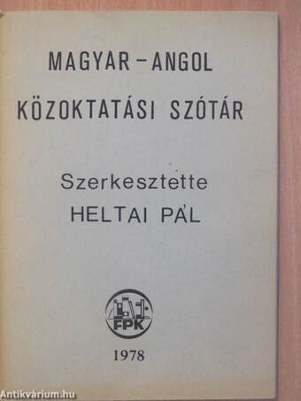 Magyar-angol közoktatási szótár