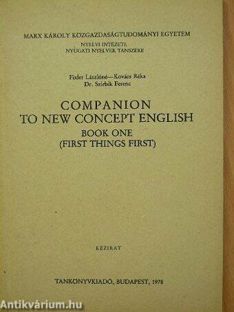 Companion to new concept english I.