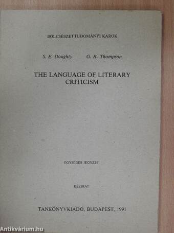 The language of literary criticism