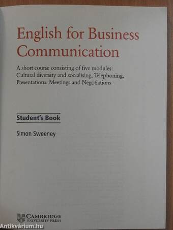 English for Business Communication - Student's Book