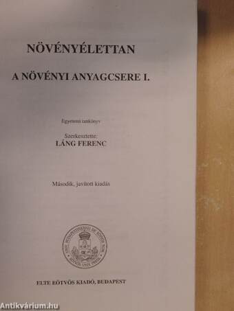 Növényélettan 1.