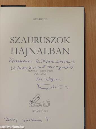 Szauruszok Hajnalban (dedikált példány)