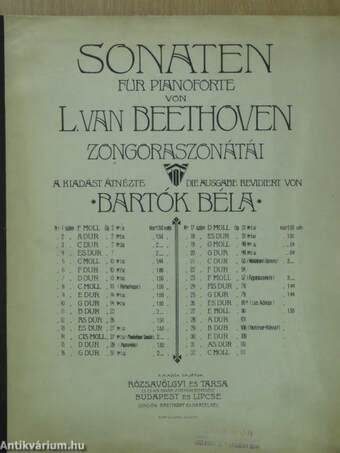 L. van Beethoven zongoraszonátái