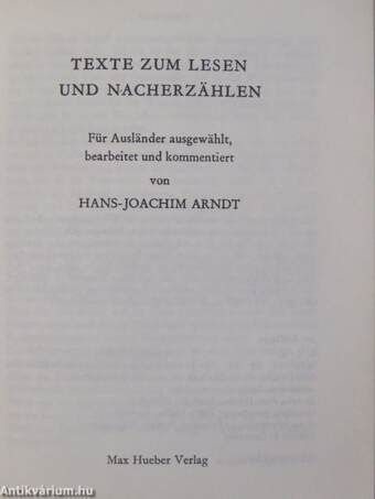 Texte zum Lesen und Nacherzählen