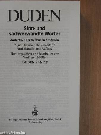 Duden 8 - Die sinn- und sachverwandten Wörter