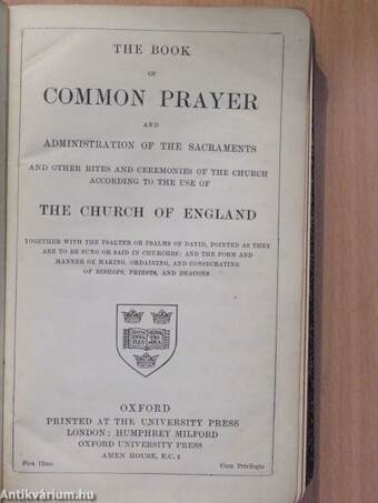 The Book of Common Prayer and Administration of the Sacraments