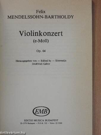 Violinkonzert E-moll