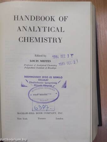 Handbook of Analytical Chemistry