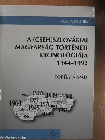 A (cseh)szlovákiai magyarság történeti kronológiája 1944-1992