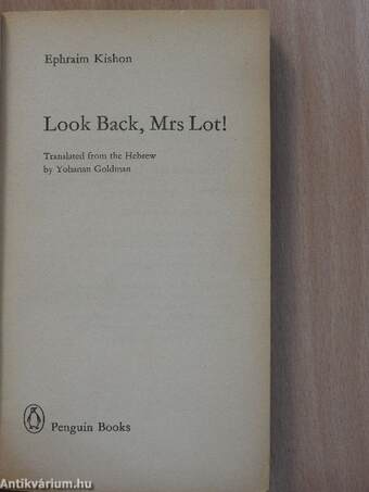 Look Back, Mrs Lot!