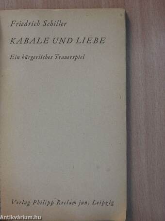 Kabale und Liebe