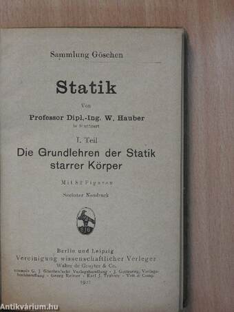 Statik I.