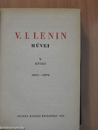 V. I. Lenin művei 1-39.