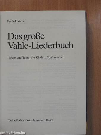 Das große Vahle-Liederbuch