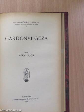 Herczeg Ferenc/A magyar hún-mondák kérdésének mai állása/A XX. század magyar irodalma kritikákban/Gárdonyi Géza/Arany János/Gyulai Pál/Mikszáth Kálmán/Gróf Széchenyi István