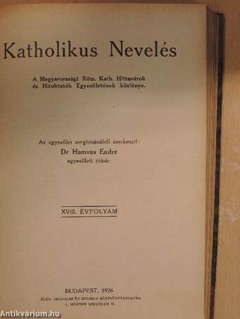 Katholikus Nevelés 1925-1926. január-december