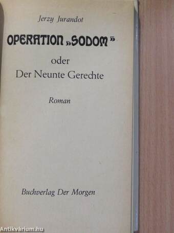 Operation "Sodom" oder Der Neunte Gerechte