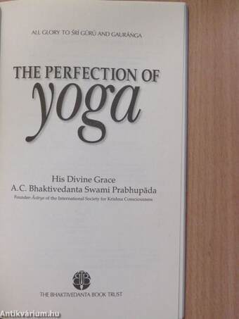 The perfection of Yoga