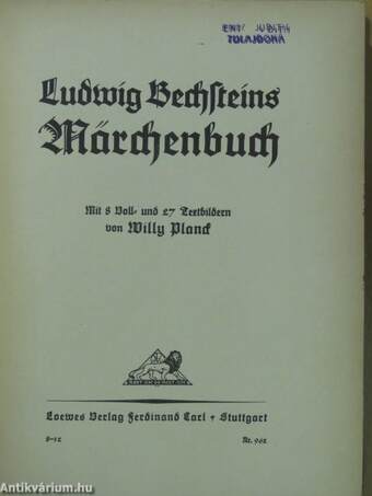 Ludwig Bechsteins Märchenbuch (gótbetűs)