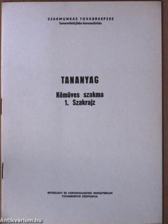 Tananyag - Kőműves szakma 1-6.