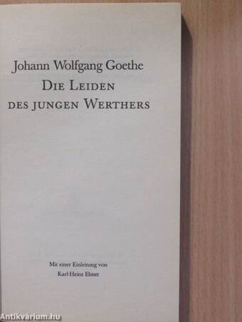 Die Leiden des jungen Werthers