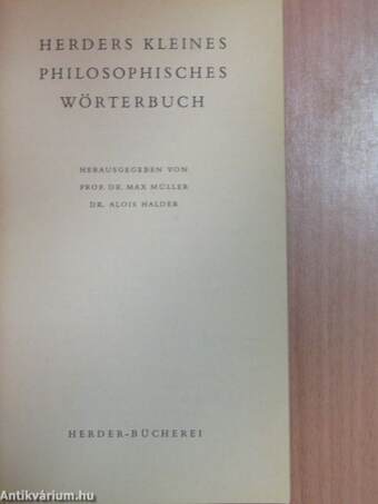 Herders Kleines philosophisches Wörterbuch