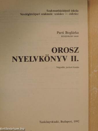 Orosz nyelvkönyv II.