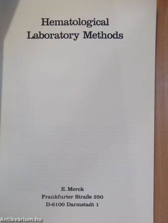 Hematological Laboratory Methods