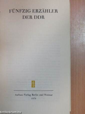 Fünfzig Erzähler der DDR