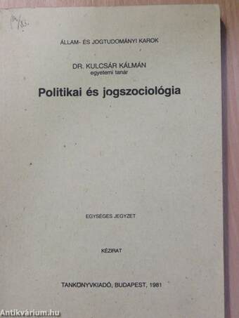 Politikai és jogszociológia