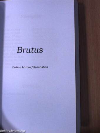 Az évszázad vándora/Brutus (aláírt példány)