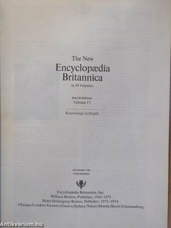 The New Encyclopaedia Britannica in 30 Volumes - Macropaedia 13