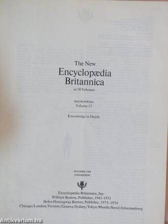 The New Encyclopaedia Britannica in 30 Volumes - Macropaedia 15