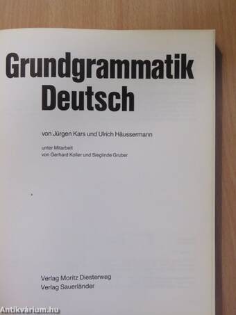 Grundgrammatik Deutsch