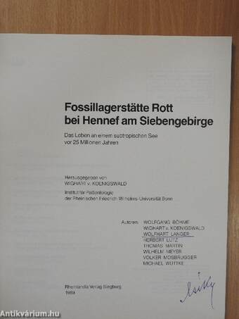 Fossillagerstätte Rott bei Hennef am Siebengebirge