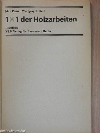 1x1 der Holzarbeiten