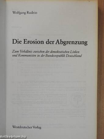 Die Erosion der Abgrenzung