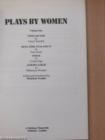 Plays by Women I.