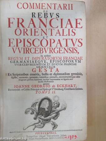 Commentarii de rebus franciae orientalis et episcopatus wirceburgensis II. (töredék)