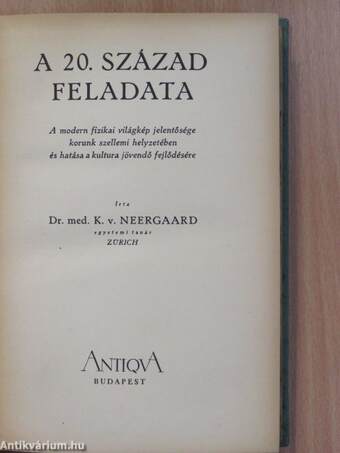 A 20. század feladata