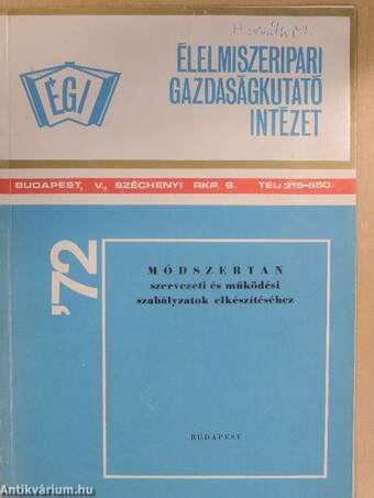 Módszertan szervezeti és működési szabályzatok elkészítéséhez