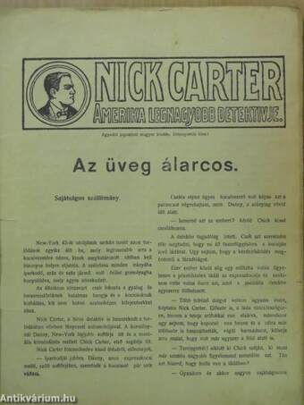 Nick Carter - Az üveg álarcos (rossz állapotú)