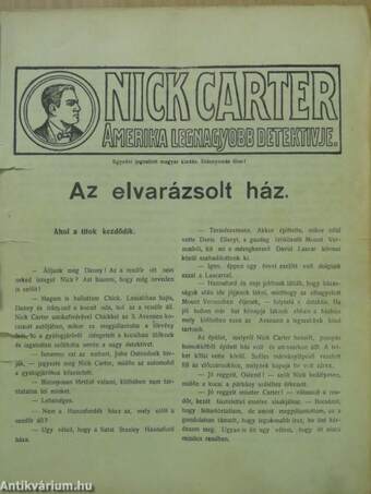 Nick Carter - Az elvarázsolt ház (rossz állapotú)