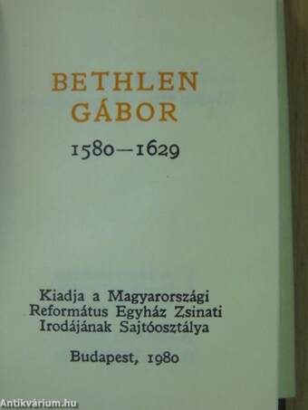 Bethlen Gábor (minikönyv)